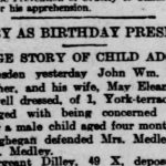 1899 newspaper report describing a Victorian child adoption case
